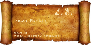 Lucza Martin névjegykártya